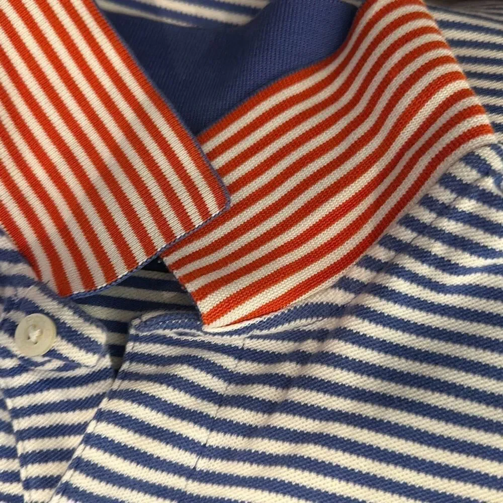 Polo Golf Ralph Lauren Pro Fit Pima Cotton Golf Shirt Men's Size M White‎ Blue